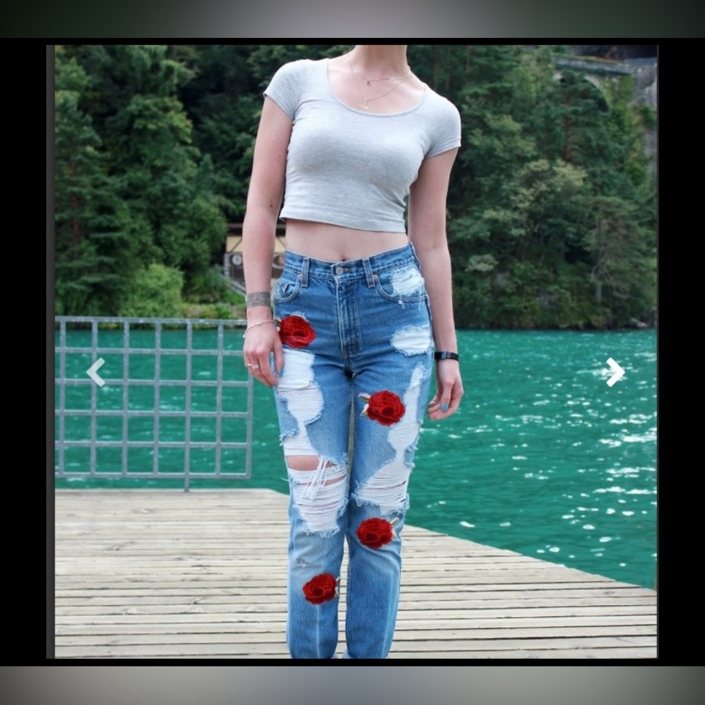 Levis X nasty girl After Party Vintage Rose Above It Jeans.
